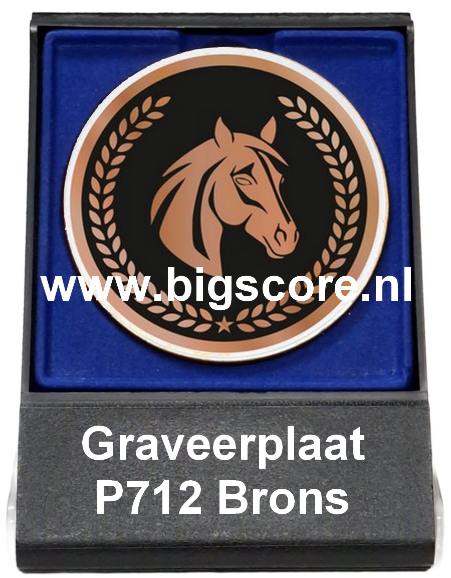 Paard Acryl in medailledoosje Blauw-Zwart G/Z/B